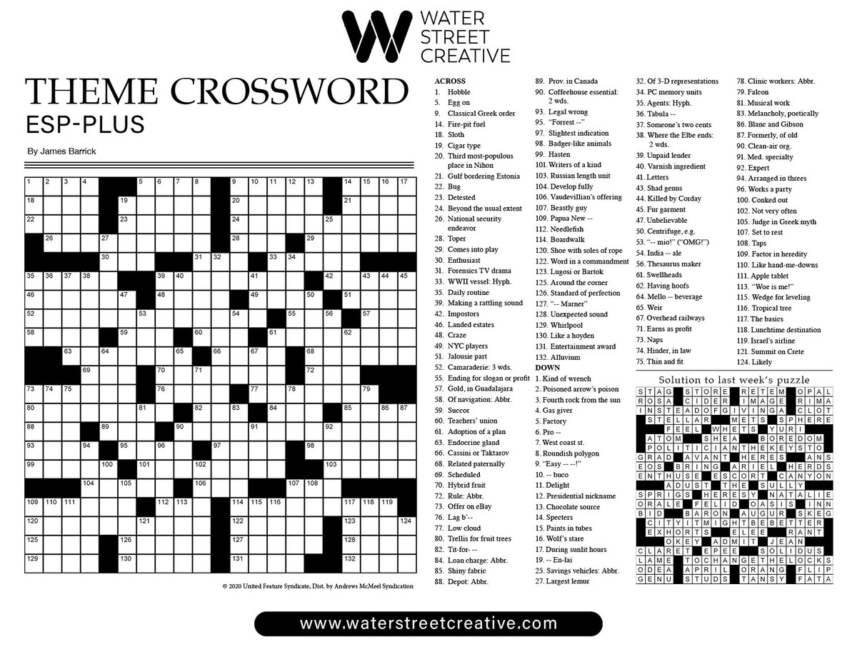 Puzzles: Printable Crossword and Sudoku - Issue: October 29, 2021