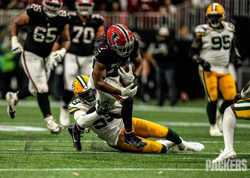 De'Vondre Campbell and Bijan Robinson - Packers-Falcons 9/17/23