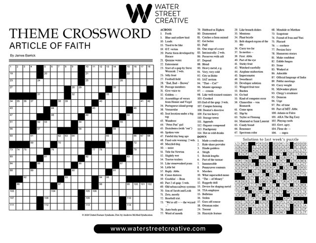 Puzzles: Printable Crossword - Issue: April 21, 2023