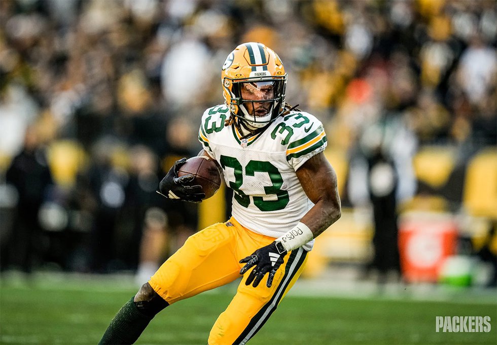 Aaron Jones vs. Steelers November 12, 2023