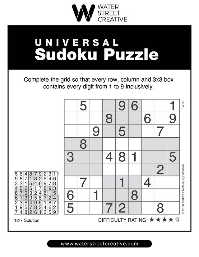 Sudoku Syndication for Newspapers, Books, Magazines - Web Sudoku