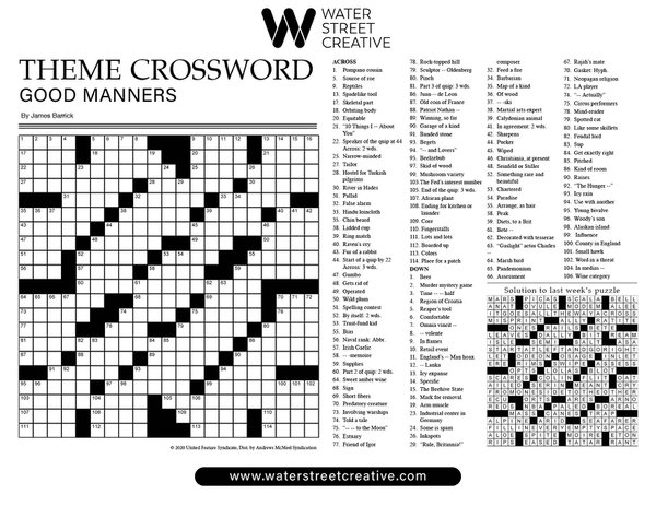 Crossword December 28, 2023