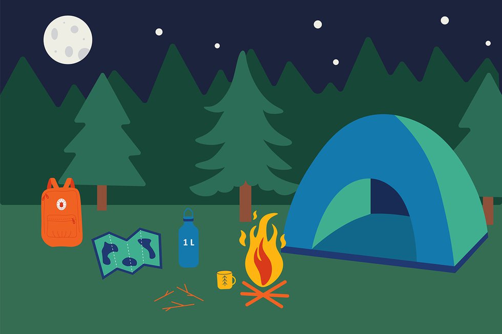 Camping illustration