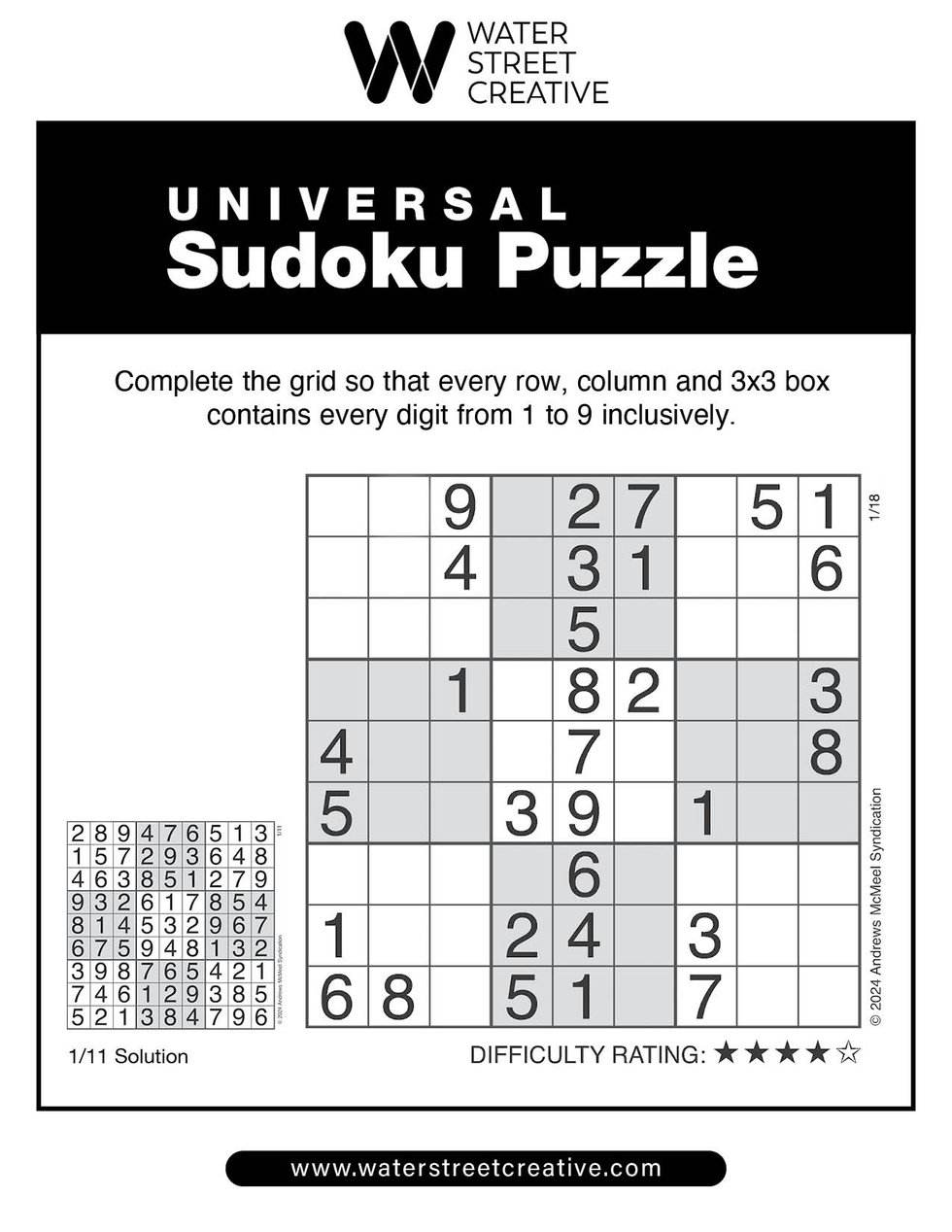 Sudoku January 18 2024 Shepherd Express   Sudoku 1182024 