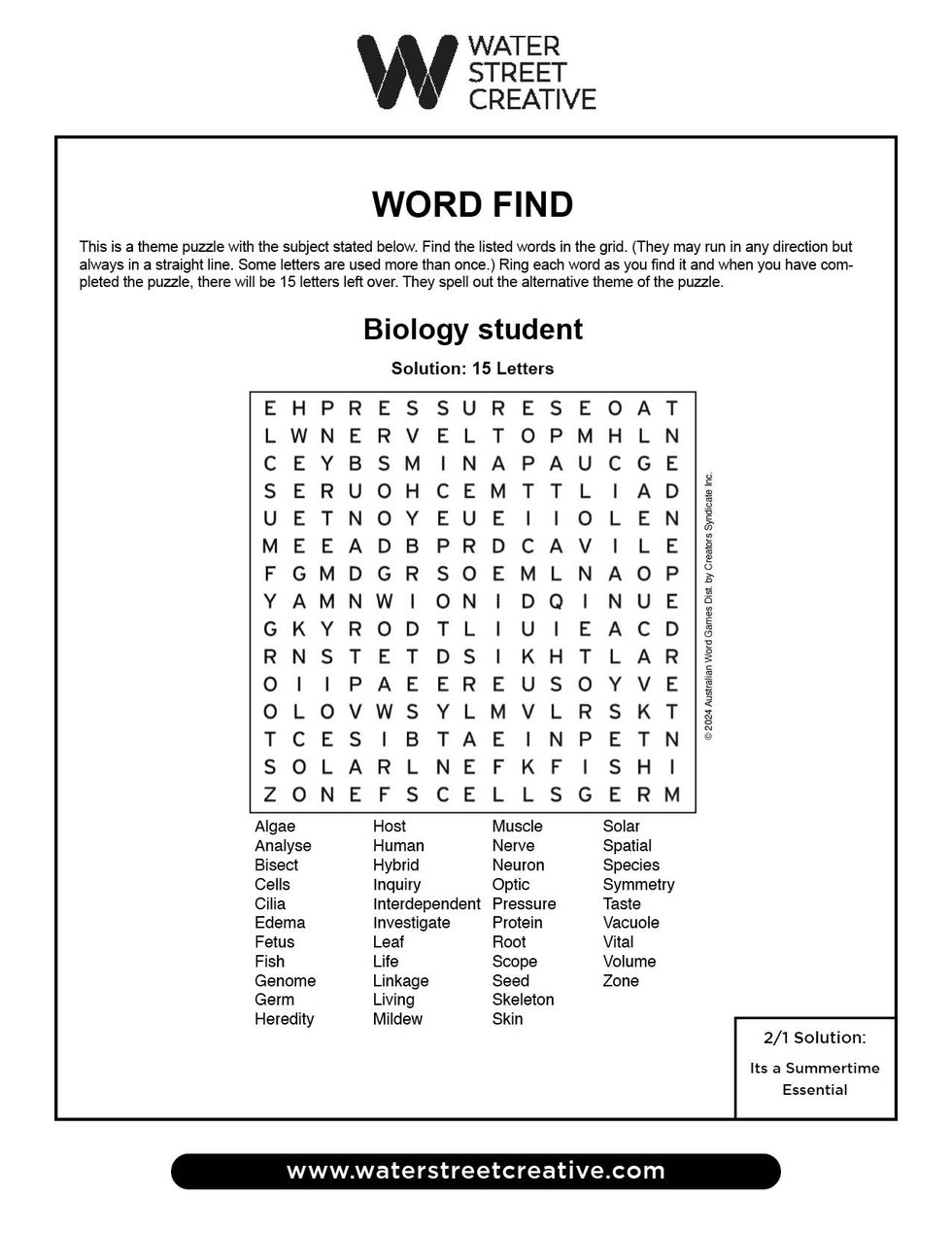 Word Find February 8 2024 Shepherd Express   Wordfind 02082024 