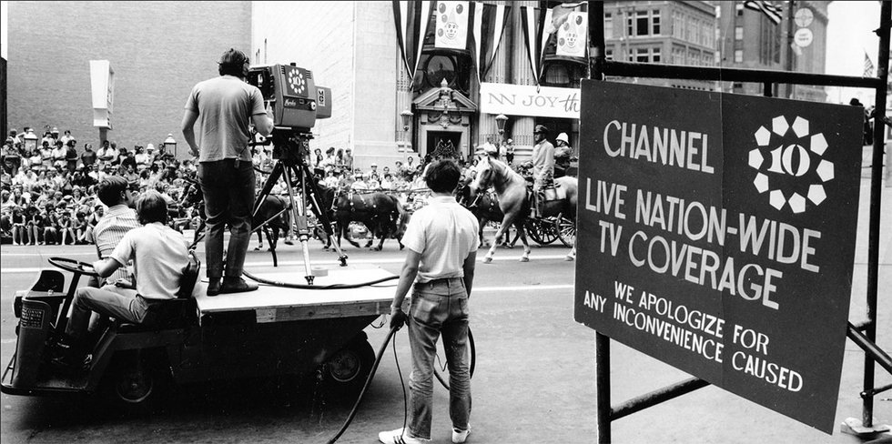 Channel 10 WMVS covering the Great Circus Parade