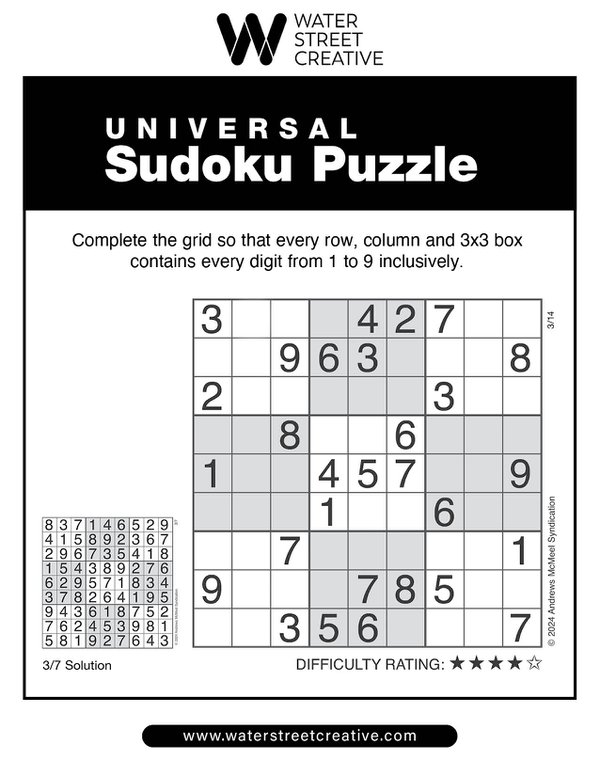 Sudoku: March 12, 2024