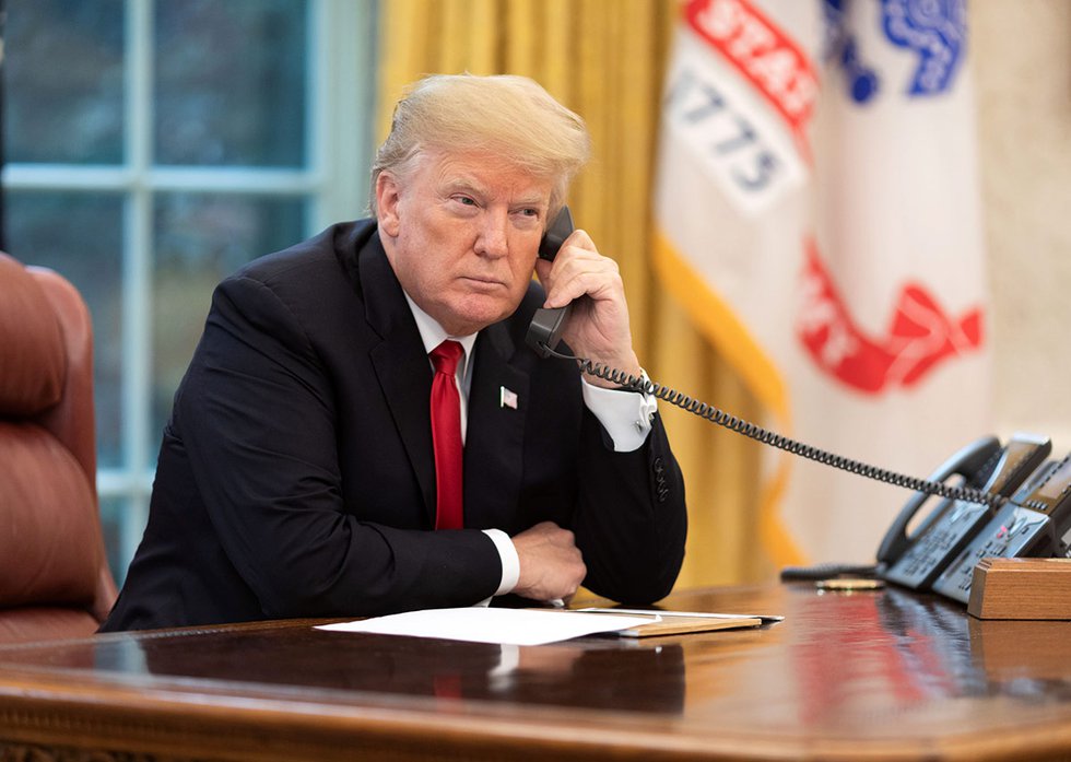 Donald Trump on phone