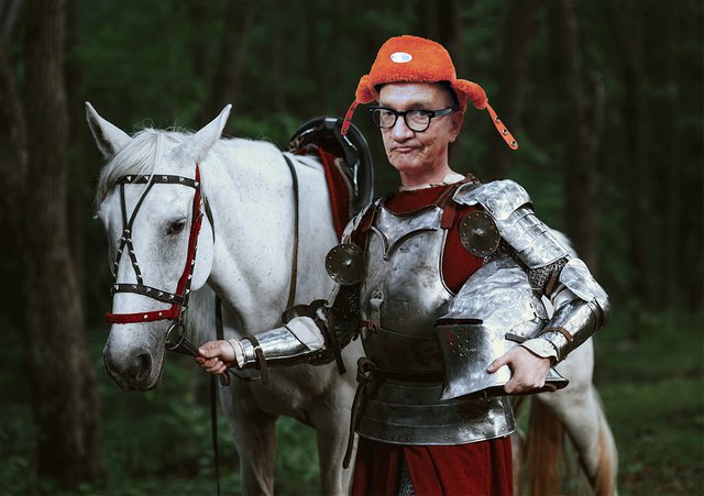 Art Kumbalek as a knight