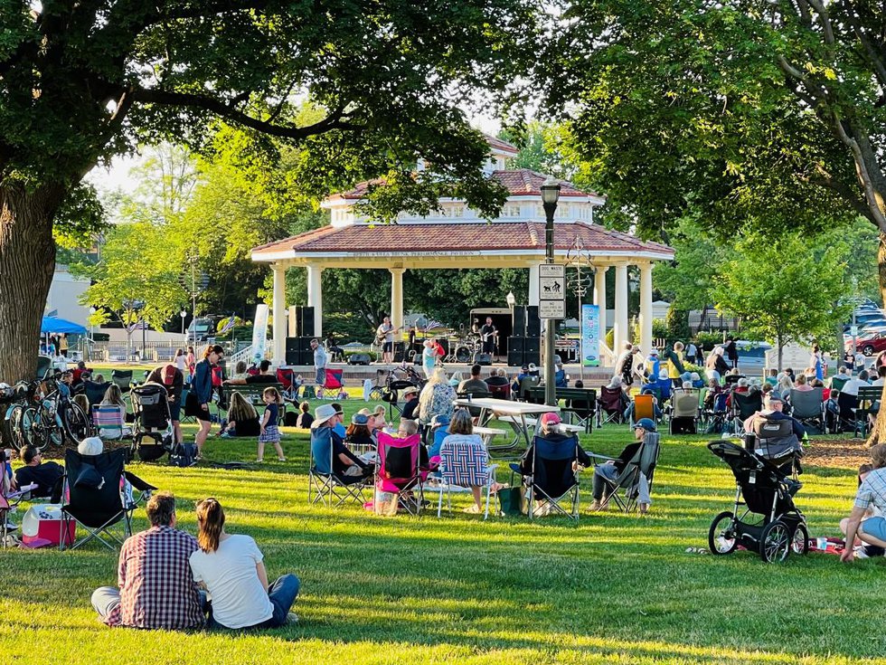 Lake Geneva concert in Flat Iron Park