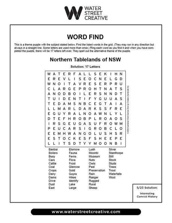 Word Find: May 30, 2024