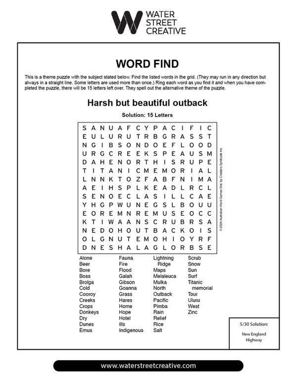 Word Find: June 6, 2024