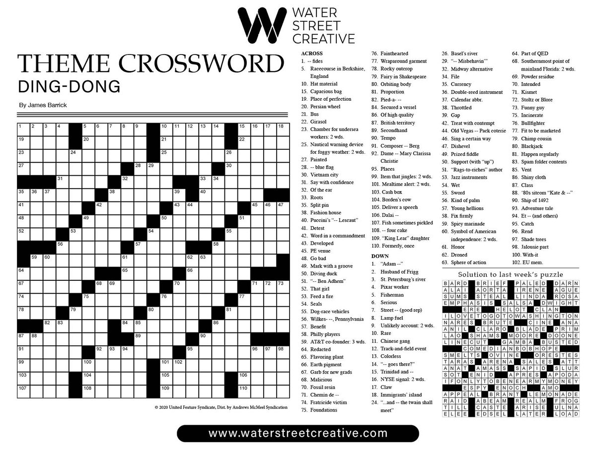 Crossword June 6, 2024 Shepherd Express