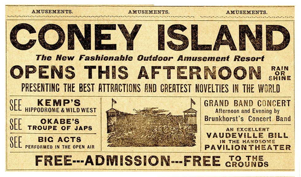 Coney Island opening ad