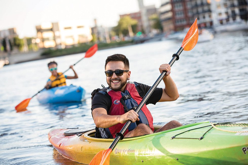 Kayaking on the Milwaukee River