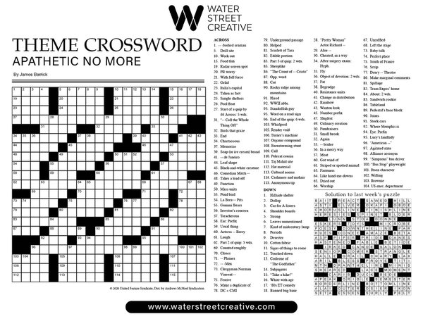 Crossword: July 11, 2024