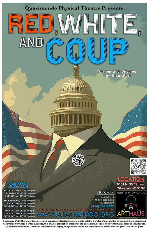 Quasimondo Physical Theatre Red, White and Coup poster