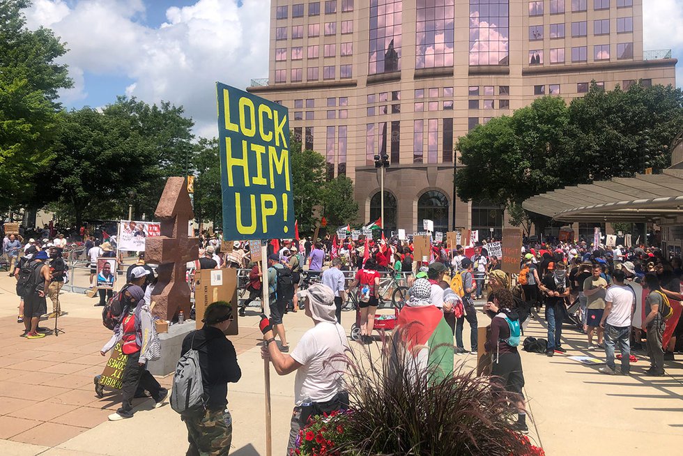 Republican National Convention protestors in Milwaukee July 15, 2024