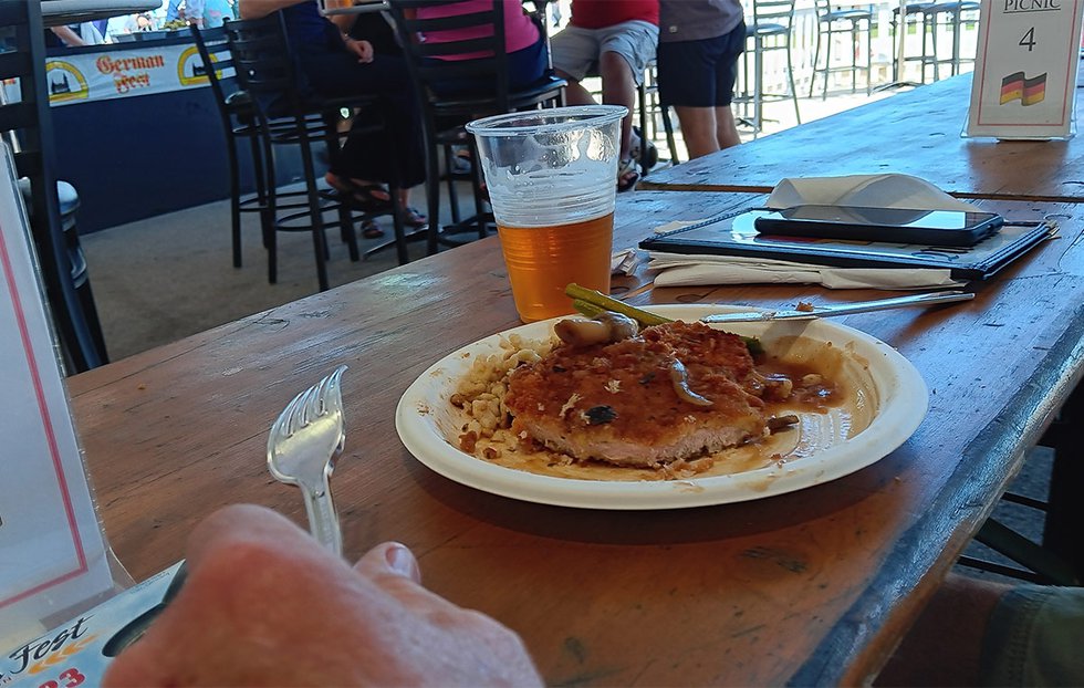 Schnitzel at German Fest