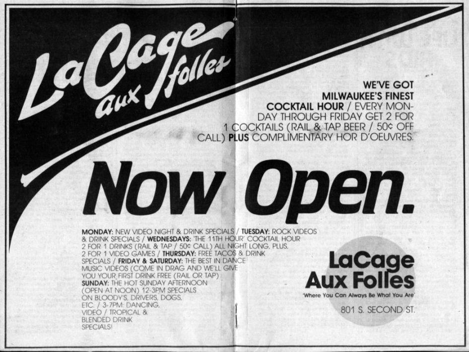 La Cage 1984 ad