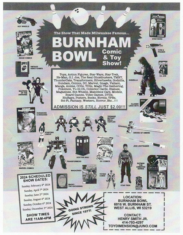 Burnham Bowl Comic &amp; Toy Show banner