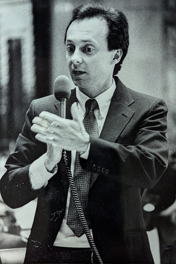 Louis Fortis debating on the floor of the Assembly.