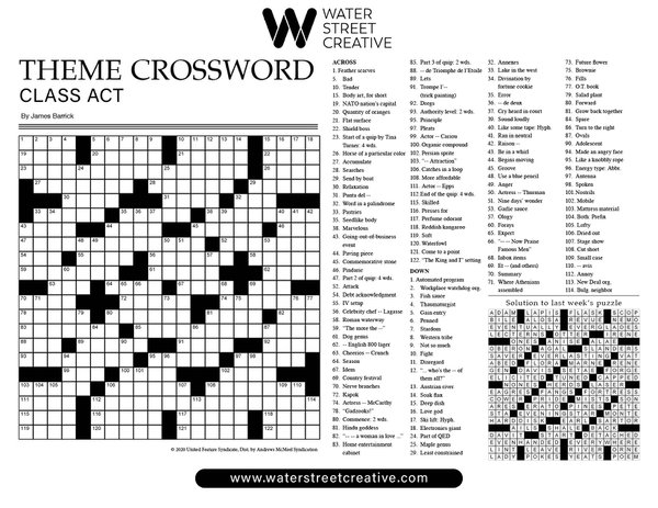 Crossword: August 8, 2024