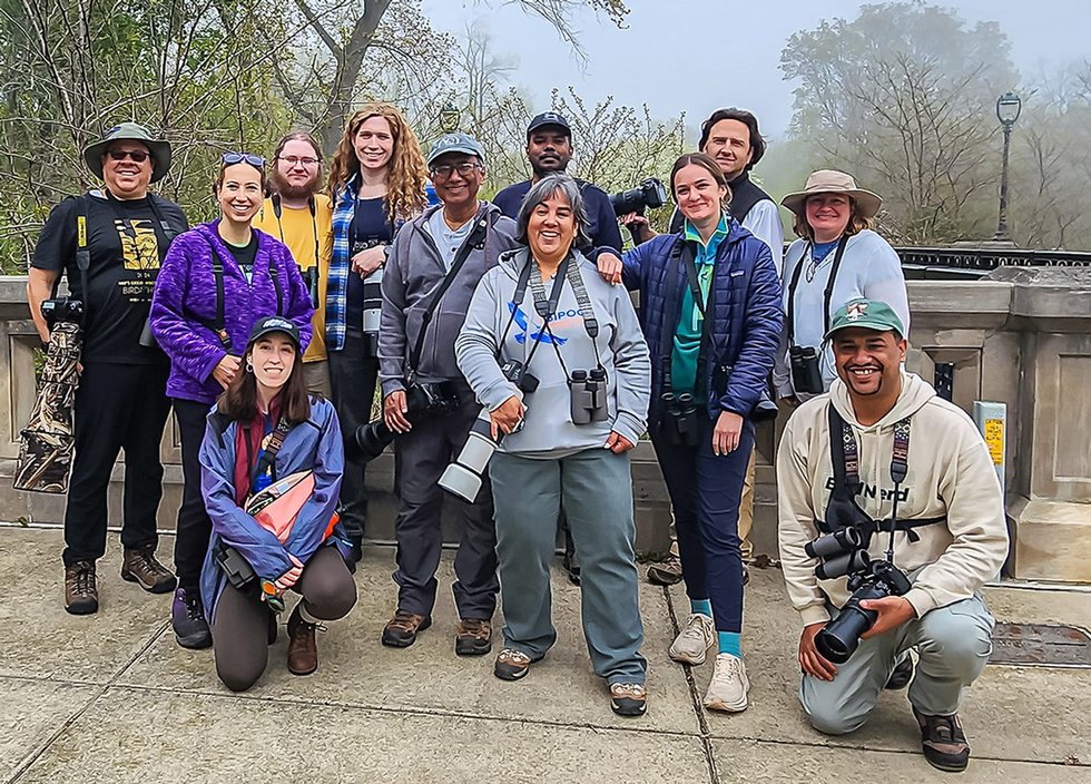 BIPOC Birding Club of Wisconsin Birdathon 2024 team in Lake Park, Milwaukee