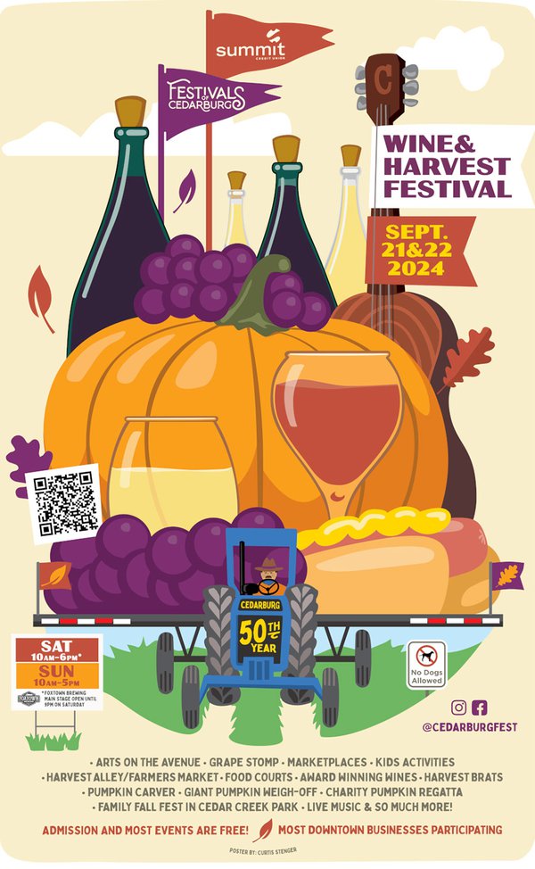 Cedarburg Wine &amp; Harvest Festival poster