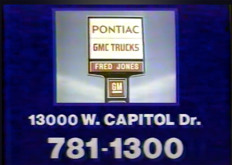 Fred Jones Pontiac 1984 commercial