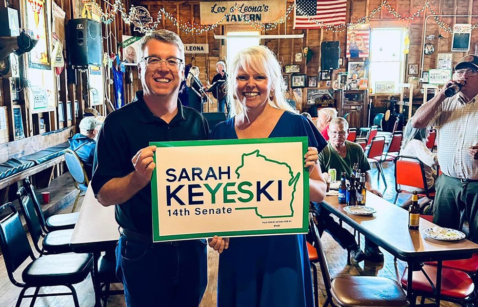 Sarah Keyseki and State Senator Brad Pfaff