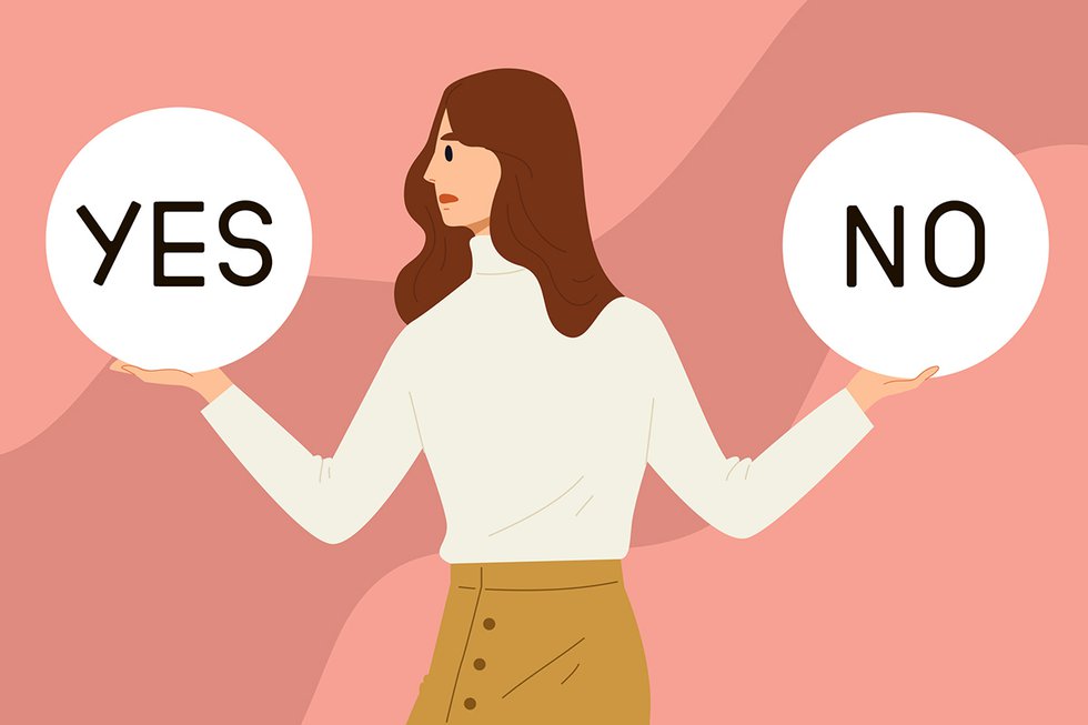 Yes vs No illustraion