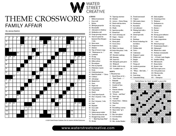 Crossword: October 3, 2024