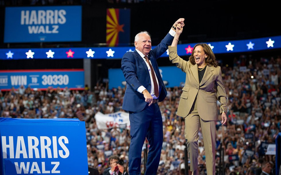 Vice President Kamala Harris and Governor Tim Walz