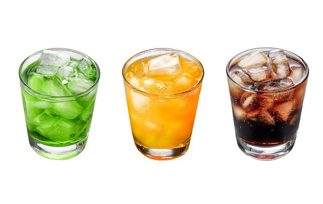 Colored soft drinks