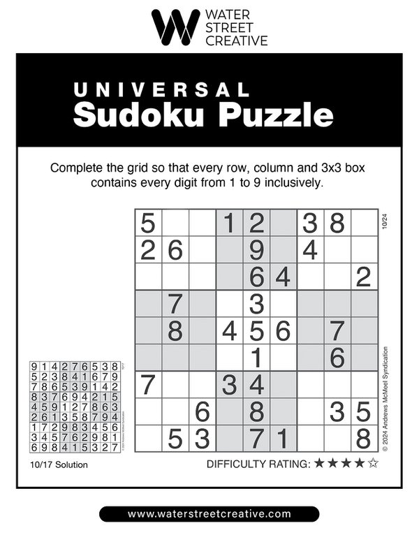 Sudoku: October 24, 2024