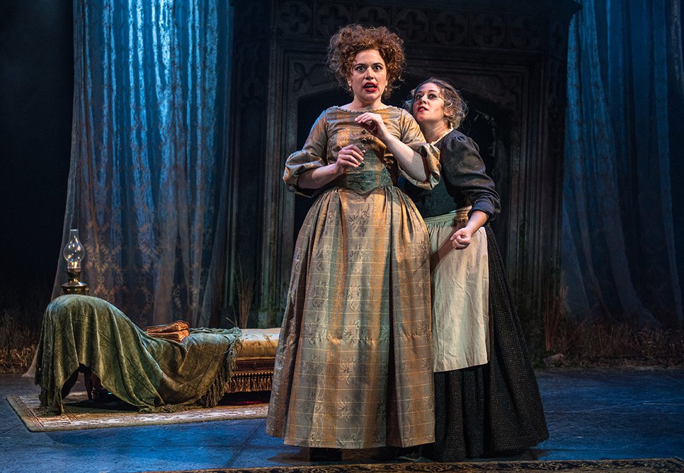 Allie Babich and Emily Vitrano in Renaissance Theaterworks’  ‘The Moors’