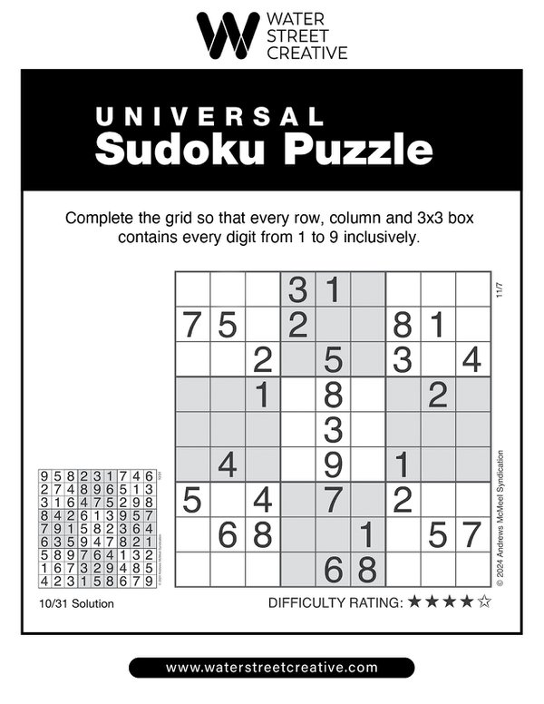 sudoku: November 7, 2024