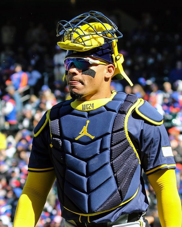 William Contreras in catcher gear