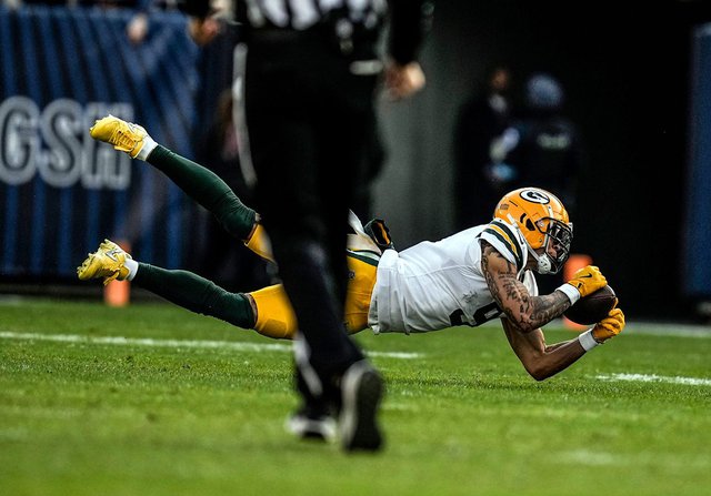 Christian Watson's diving catch vs. the Bears, Nov. 17, 2024