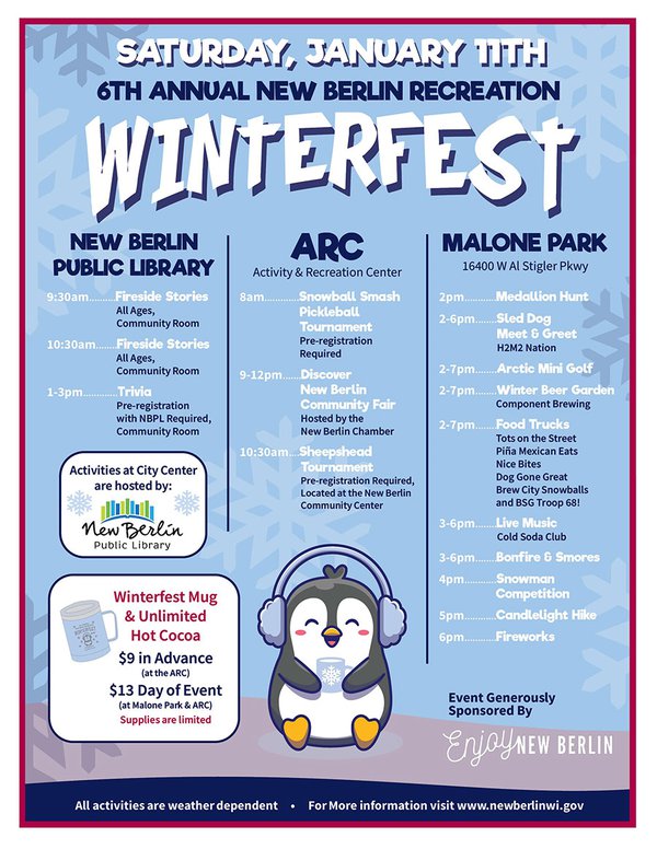 New Berlin Winterfest 2025 poster